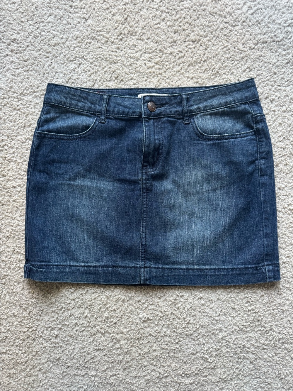 Adam Levine Collection Dark Blue Denim Mini Skirt